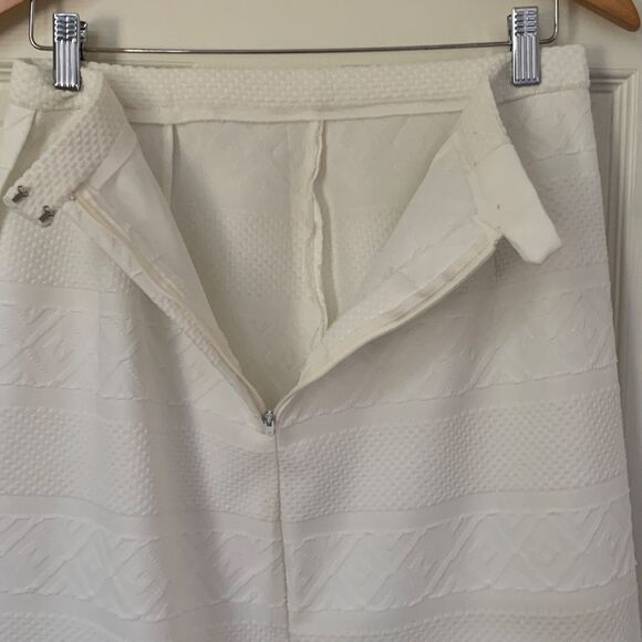 Vintage 70s 3 Piece Suit Women's SZ 12 Winter White Polyester Jacket Skirt Pants - Picture 14 of 16
